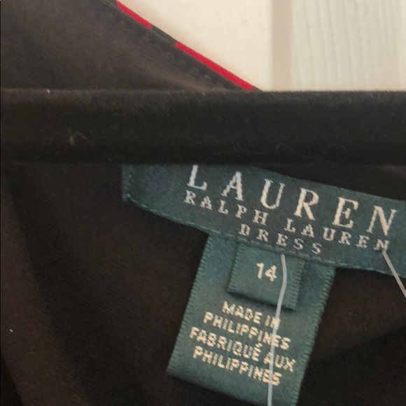 🆕 NWT Ralph Lauren Black/Red Floral Dress Size 14 - Picture 2 of 4